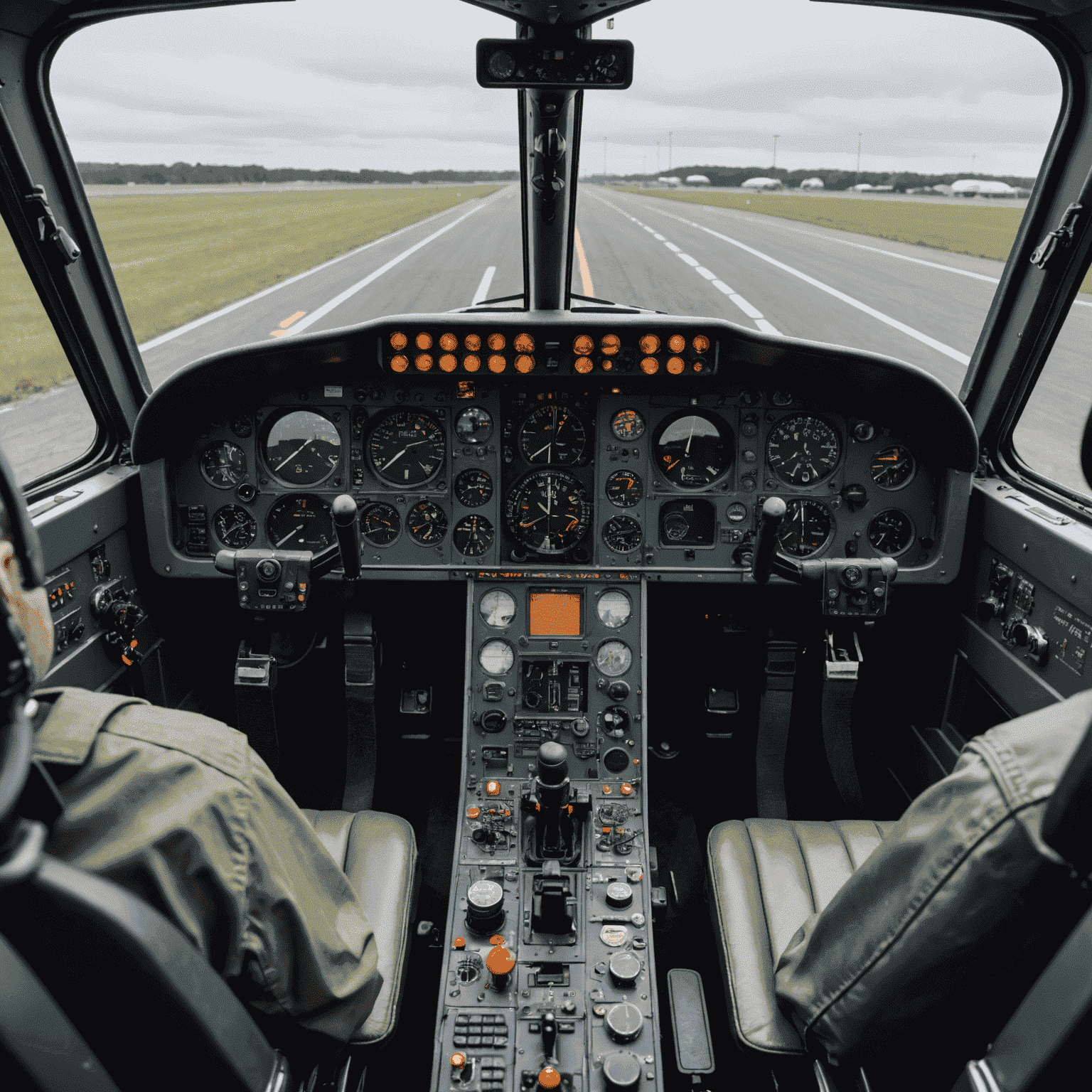 A cockpit of a small aircraft with various instruments and controls visible, highlighting the essential gear for pilots