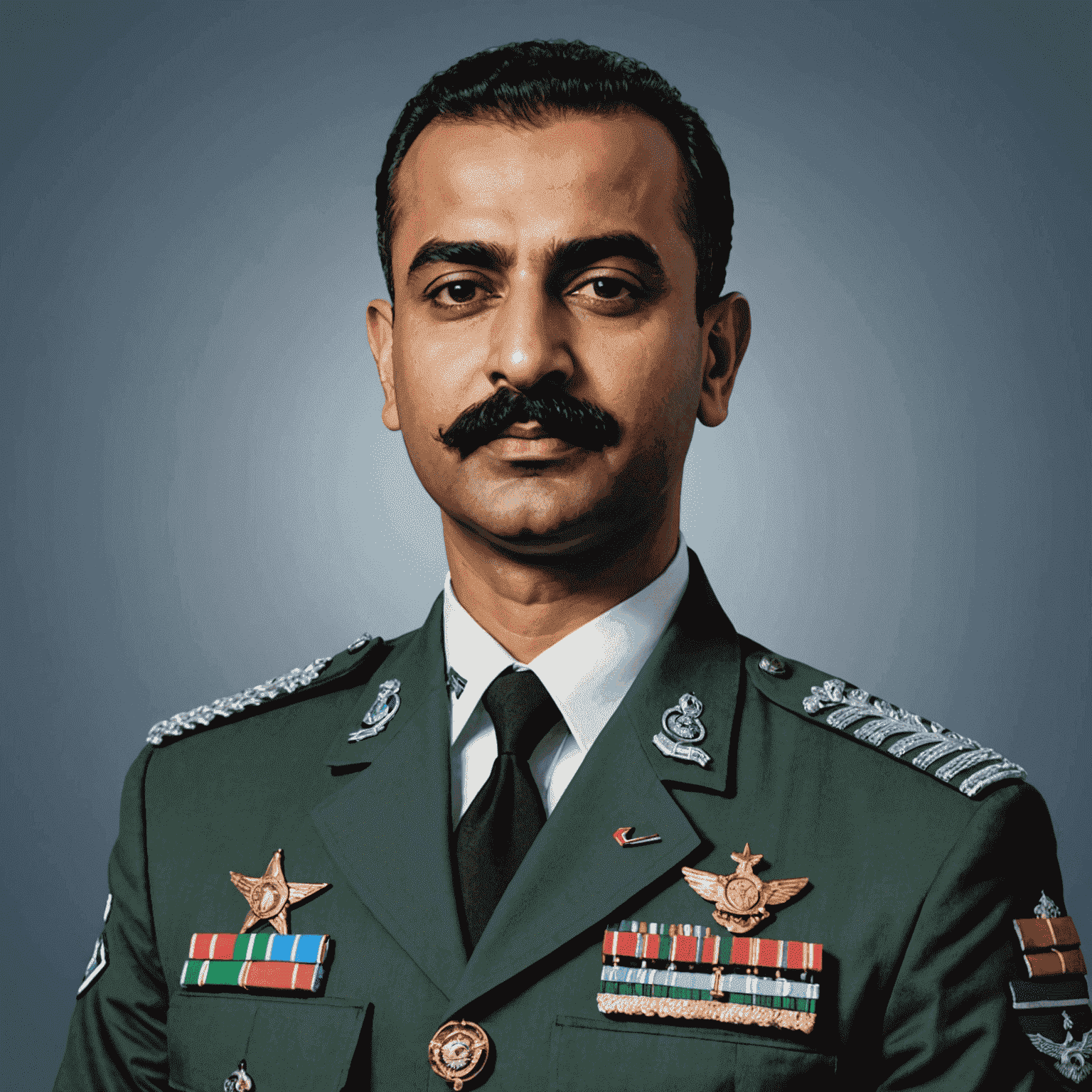 Wing Commander Abhinandan Varthaman in his Air Force uniform with medals on his chest